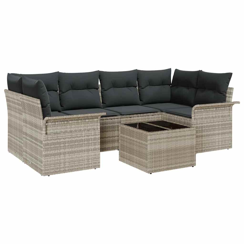 Tuin Sofa Set 7 st 6-Aantal zitplaatsen
