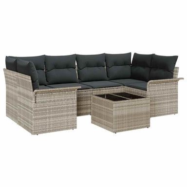 Tuin Sofa Set 7 st 6-Aantal zitplaatsen