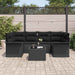 Tuin Sofa Set 7 st 6-Aantal zitplaatsen Zwart poly rattan