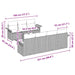 Tuinbankenset 8 st 7-Aantal zitplaatsen Zwart en Crème
