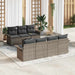 Tuinbankenset 8 st 7-Aantal zitplaatsen Grijs poly rattan