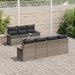 Tuinbankenset 8 st 7-Aantal zitplaatsen Grijs poly rattan