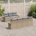 Tuinbankenset 8 st 7-Aantal zitplaatsen Beige en Grijs