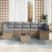 Tuin Sofa Set 8 st Beige en Grijs poly rattan