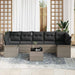 Tuin Sofa Set 8 st Licht Grijs en Donker Grijs poly rattan