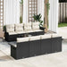 Tuin Sofa Set 9 st 8-Aantal zitplaatsen Zwart en Crème