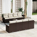 Tuin Sofa Set 9 st 8-Aantal zitplaatsen Bruin en Crème