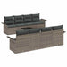 Tuin Sofa Set 9 st 8-Aantal zitplaatsen Grijs poly rattan