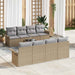 Tuin Sofa Set 9 st 8-Aantal zitplaatsen Beige en Grijs