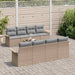 Tuin Sofa Set 9 st 8-Aantal zitplaatsen Beige en Grijs