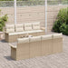 Tuin Sofa Set 9 st 8-Aantal zitplaatsen Beige en Crème