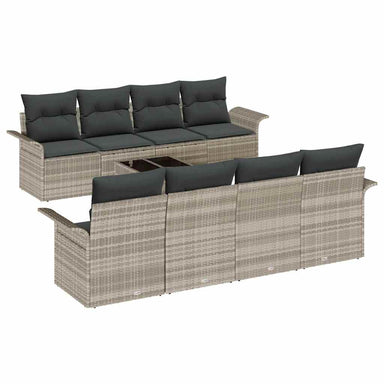 Tuin Sofa Set 9 st 8-Aantal zitplaatsen