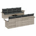 Tuin Sofa Set 9 st 8-Aantal zitplaatsen