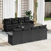 Tuin Sofa Set 9 st 8-Aantal zitplaatsen Zwart poly rattan