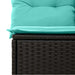 Tuin Sofa Set 9 st Zwart en Turquoise poly rattan
