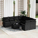 Tuinbankenset 9 st Zwart poly rattan