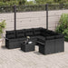 Tuinbankenset 9 st Zwart poly rattan
