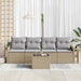 Tuin Sofa Set 5 st 4-Aantal zitplaatsen Beige en Grijs