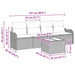 Tuin Sofa Set 5 st 4-Aantal zitplaatsen Beige en Grijs