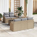 Tuin Sofa Set 6 st 5-Aantal zitplaatsen Beige en Grijs