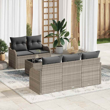 Tuin Sofa Set 6 st 5-Aantal zitplaatsen