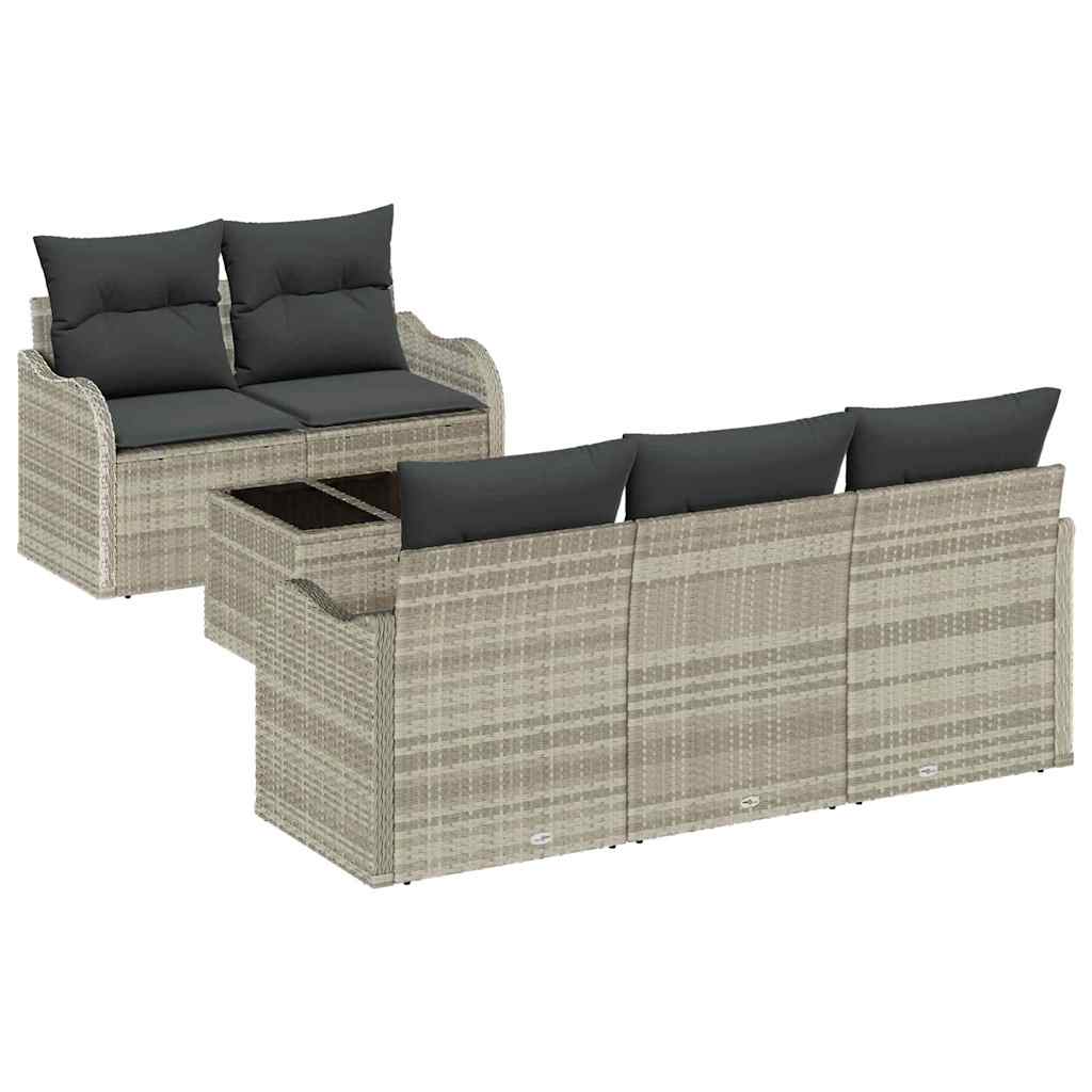 Tuin Sofa Set 6 st 5-Aantal zitplaatsen