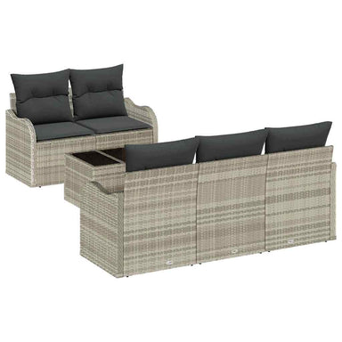 Tuin Sofa Set 6 st 5-Aantal zitplaatsen