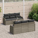 Tuin Sofa Set 7 st 6-Aantal zitplaatsen Grijs