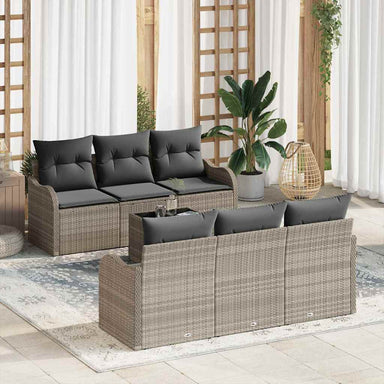 Tuin Sofa Set 7 st 6-Aantal zitplaatsen