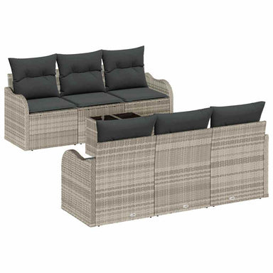 Tuin Sofa Set 7 st 6-Aantal zitplaatsen