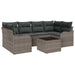 Tuin Sofa Set 7 st 6-Aantal zitplaatsen Grijs