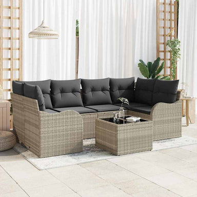 Tuin Sofa Set 7 st 6-Aantal zitplaatsen