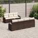 Tuin Sofa Set 8 st 7-Aantal zitplaatsen Bruin en Crème