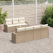 Tuin Sofa Set 8 st 7-Aantal zitplaatsen Beige en Crème