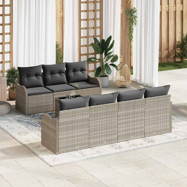 Tuin Sofa Set 8 st 7-Aantal zitplaatsen