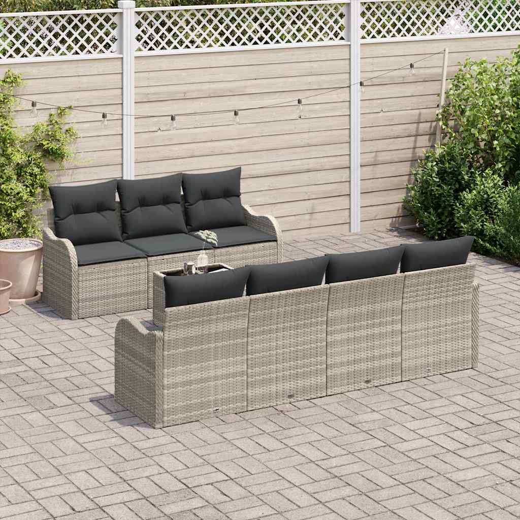 Tuin Sofa Set 8 st 7-Aantal zitplaatsen