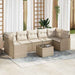 Tuin Sofa Set 8 st 7-Aantal zitplaatsen Beige en Crème