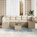 Tuin Sofa Set 8 st 7-Aantal zitplaatsen Beige en Crème