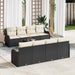 Tuin Sofa Set 9 st 8-Aantal zitplaatsen Zwart en Crème