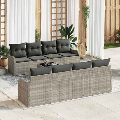 Tuin Sofa Set 9 st 8-Aantal zitplaatsen