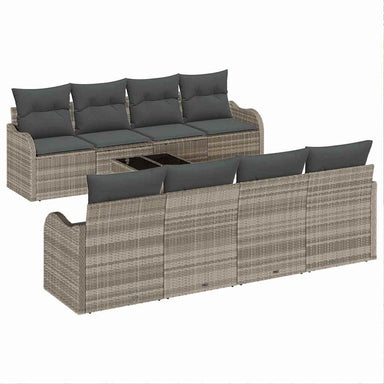 Tuin Sofa Set 9 st 8-Aantal zitplaatsen