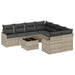 Tuin Sofa Set 9 st 8-Aantal zitplaatsen