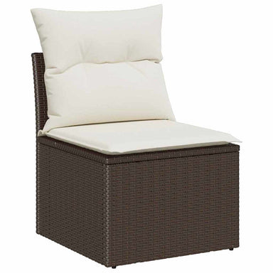 Tuin Sofa Set 5 st 4-Aantal zitplaatsen Bruin en Crème
