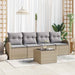 Tuin Sofa Set 5 st 4-Aantal zitplaatsen Beige en Grijs