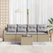 Tuin Sofa Set 5 st 4-Aantal zitplaatsen Beige en Grijs