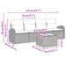 Tuin Sofa Set 5 st 4-Aantal zitplaatsen Beige en Rood