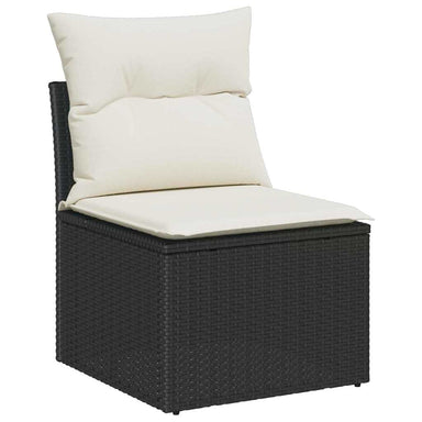 Tuin Sofa Set 6 st 5-Aantal zitplaatsen Zwart en Crème