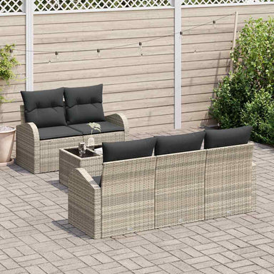 Tuin Sofa Set 6 st 5-Aantal zitplaatsen