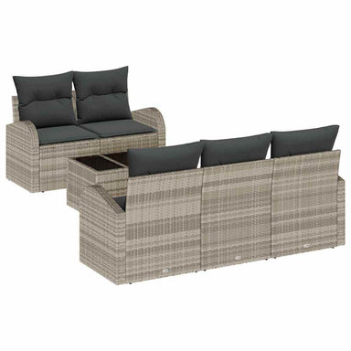 Tuin Sofa Set 6 st 5-Aantal zitplaatsen