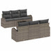Tuin Sofa Set 7 st 6-Aantal zitplaatsen Grijs poly rattan